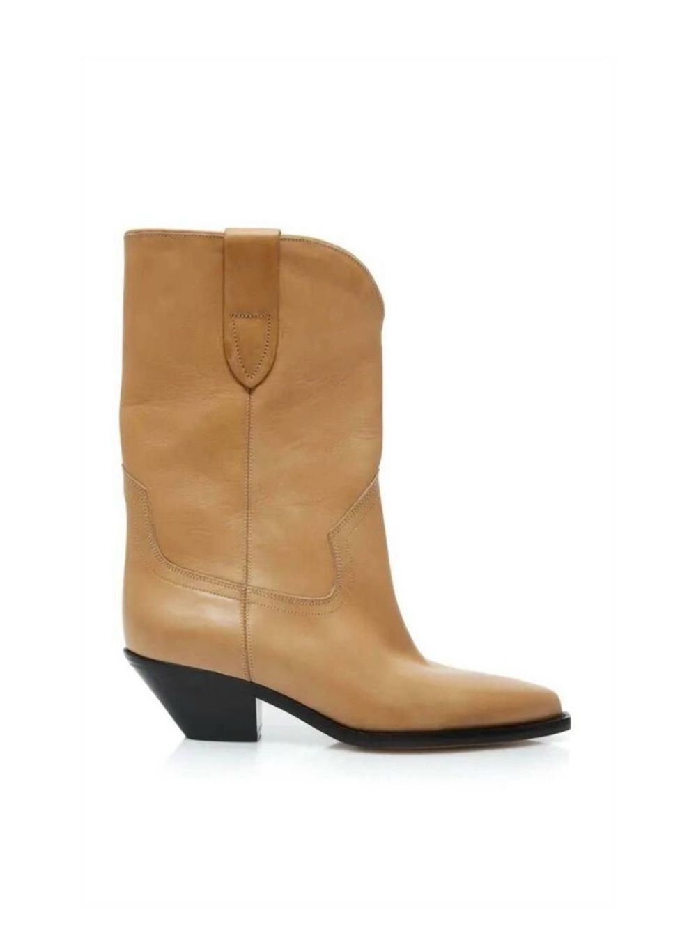 Isabel Marant Calfskin Leather Cowboy Boots Natural Tan EU 38 / US 8